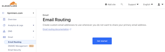 Getting started with email routing to have your custom domain email address